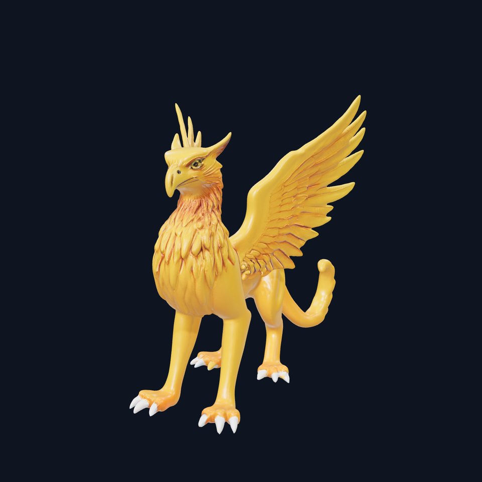 Golden Griffin Model Pack for Game and Animation